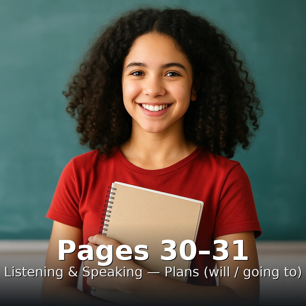 ترجمه صفحه ۳۰ و ۳۱ زبان دهم | Listening & Speaking، will و be going to